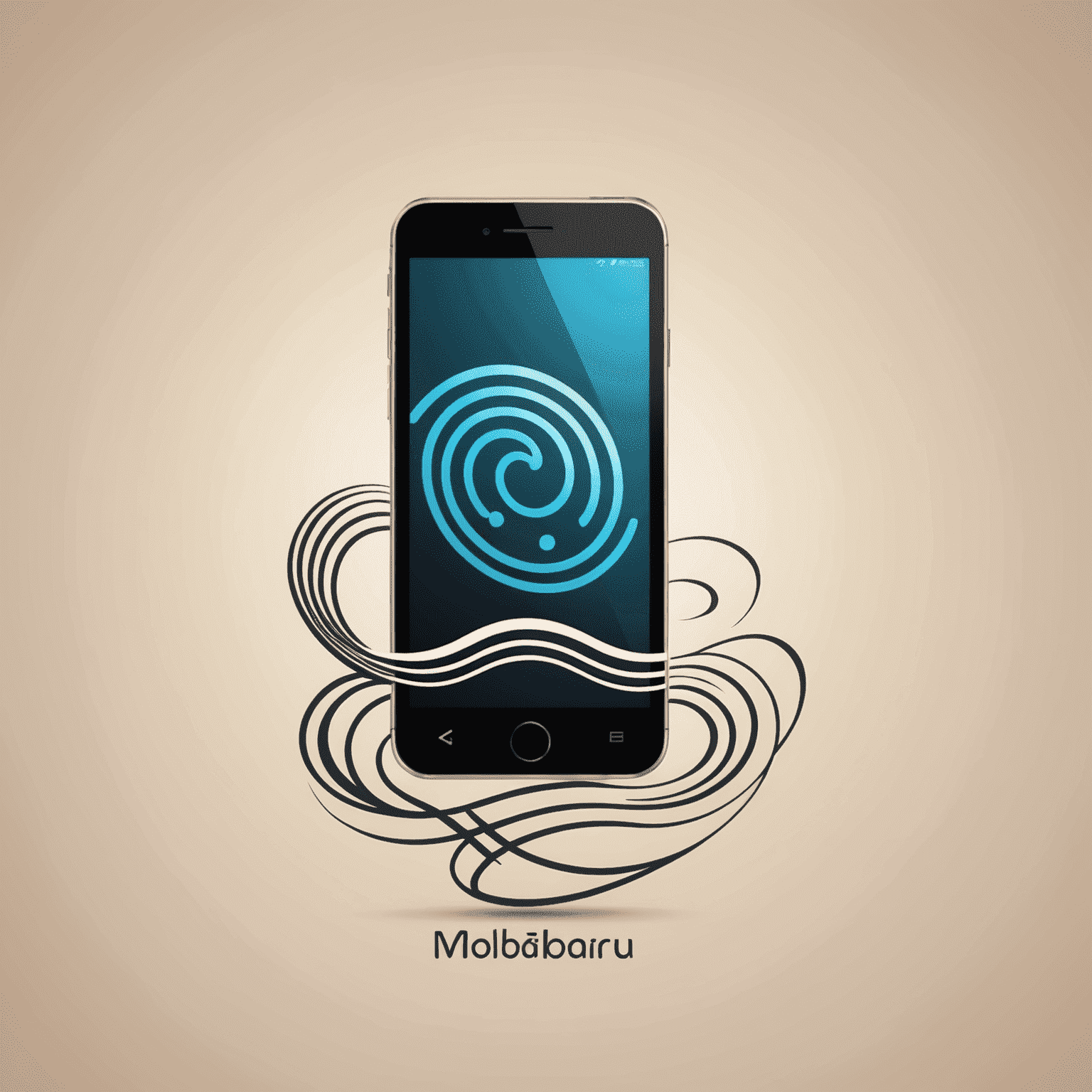 mobibaru_com logo featuring a stylized mobile phone icon with communication waves