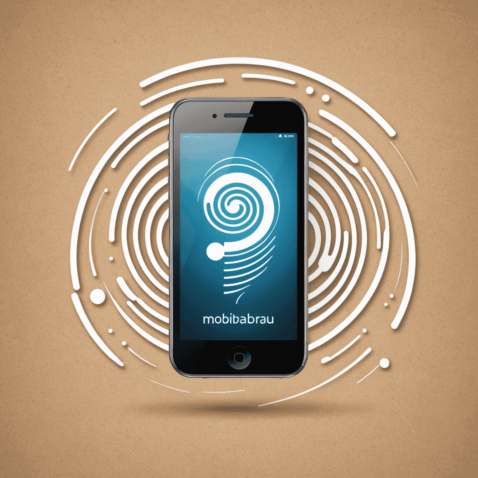 mobibaru_com logo featuring a stylized mobile phone icon with communication waves