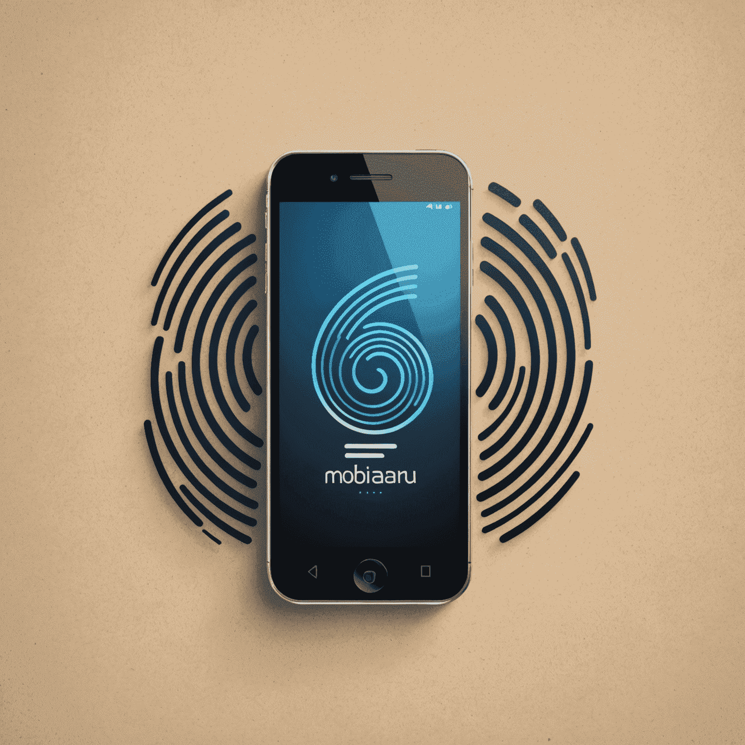 mobibaru_com logo featuring a stylized mobile phone icon with communication waves