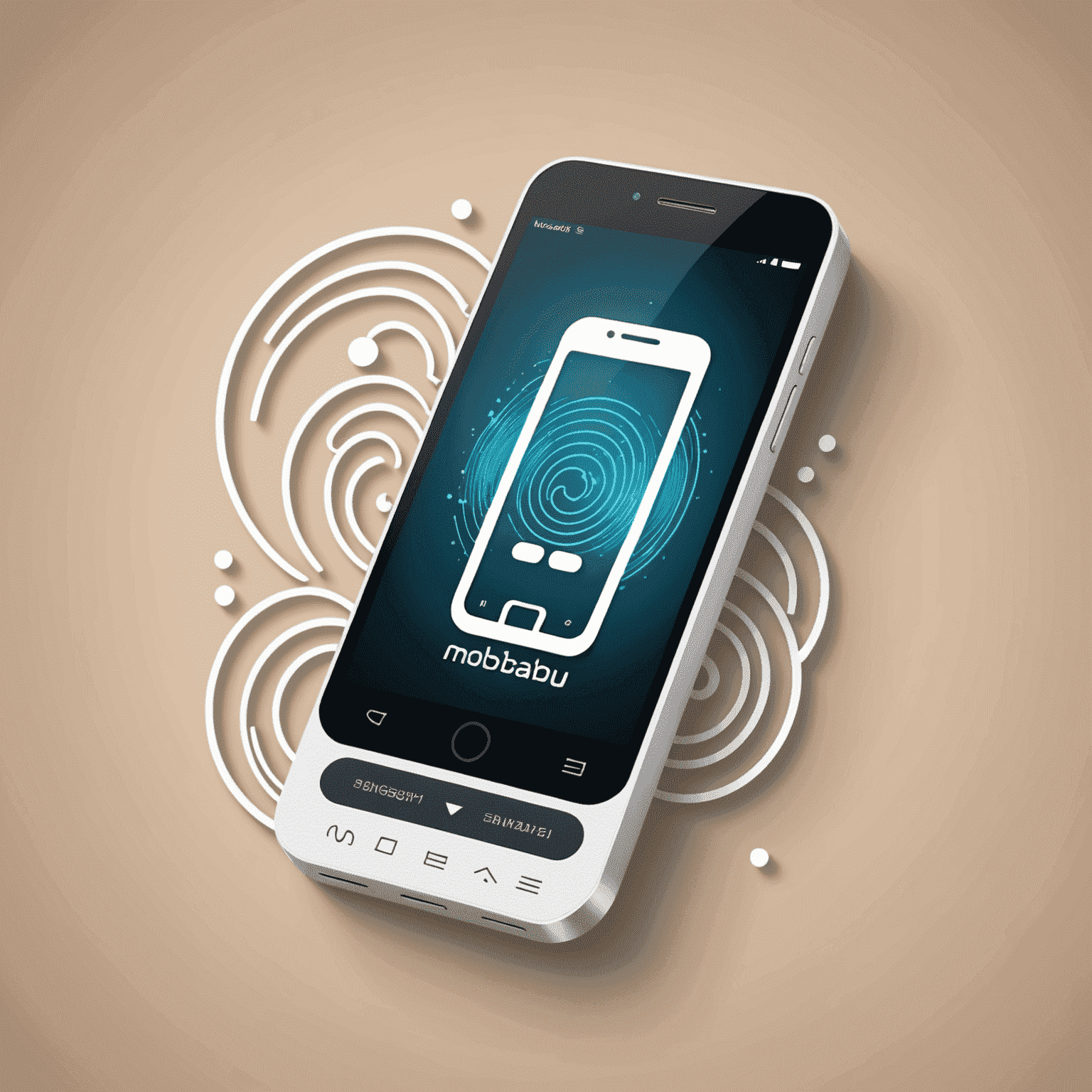 mobibaru_com logo featuring a stylized mobile phone icon with communication waves